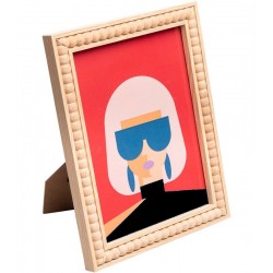 Porta 10x15cm Retrato De Mdf Balls Natural